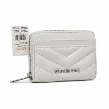 Michael Kors Quilted Card Holder Optic White
