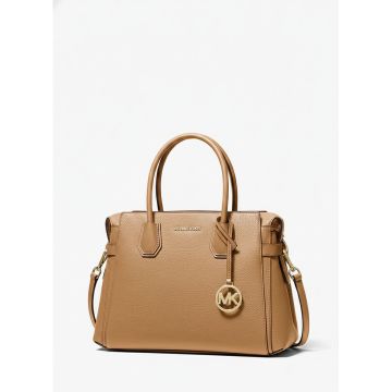 Michael Kors Mercer Satchel Handbag Camel