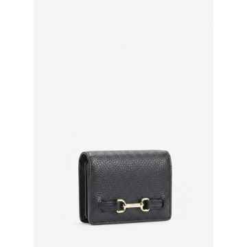 Michael Kors Black Leather Compact Wallet