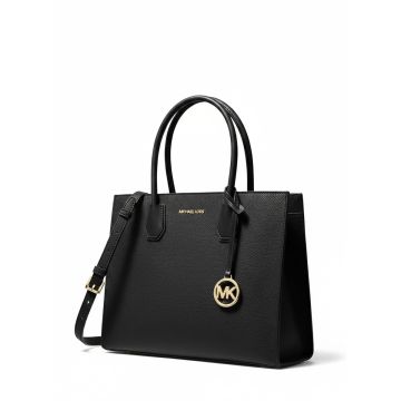 Michael Kors Mercer Large Leather Tote Black
